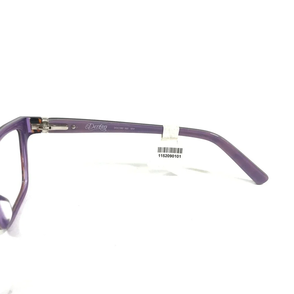 Dereon DOC280 505 Eyeglasses Frames Purple Tortoise Square Full Rim 53-19-140